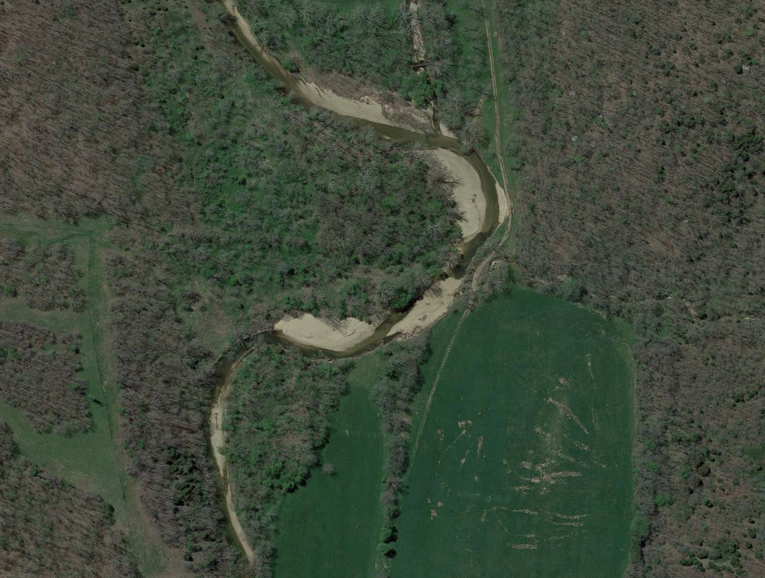Buck bedding in Oxbows (River Bends)